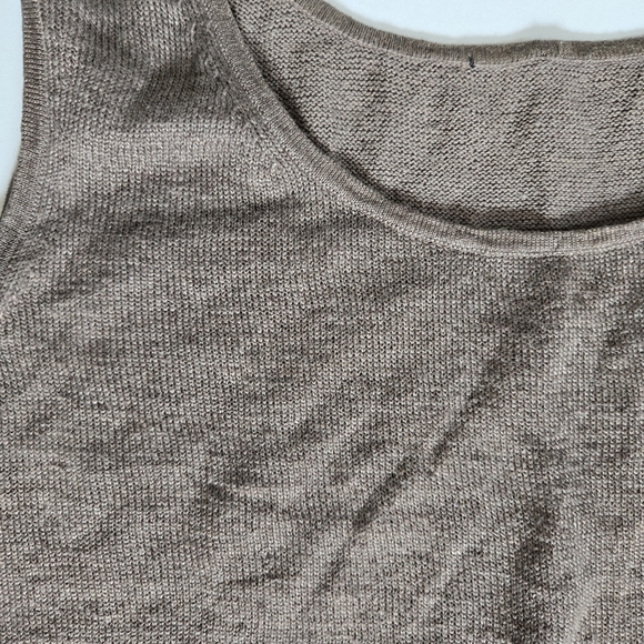 Lafayette 148 new york linen inox cotton blend knit tank top quiet luxury sz M/L - Picture 5 of 5